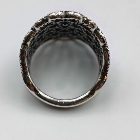 Pandora ALE Sterling Silver 925 CZ Shimmering Lace Ring Sz 6.5 54 Retired - Picture 13 of 16